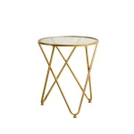 METALLIC CROSS END TABLE