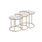 3Ps PACK NESTING TABLE IN FAUX MARBLE TOP