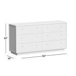 Lafayette 62" Walnut Wood 6-Drawer Dresser - Image 2