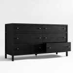 Keane 64" Weathered Natural Solid Wood 6-Drawer Dresser - Image 2