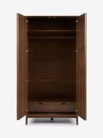 LONDON BROWN BELGRAVE WALNUT WARDROBE - Image 2