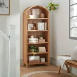 GROOVED WOOD ARCH BOOKCASE - Image 2