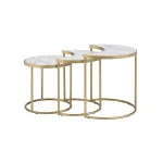 3Ps PACK NESTING TABLE IN FAUX MARBLE TOP - Image 2