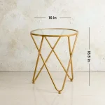 METALLIC CROSS END TABLE - Image 3