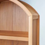 GROOVED WOOD ARCH BOOKCASE - Image 3