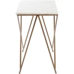 MARBLE AND MATEL SIDE TABLE - Image 3