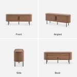 59" TAMBOUR FLUTED TV STAND - Image 4