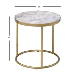 3Ps PACK NESTING TABLE IN FAUX MARBLE TOP - Image 3