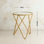 METALLIC CROSS END TABLE - Image 5