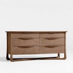 Alrik 66" Brown Oak Wood 6-Drawer Dresser - Image 4