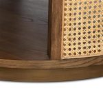 NATURAL CANE WOODEN ROUND COFFEE TABLE - Image 4
