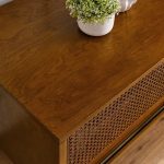 "65" MORDEN RATTAN TV STAND & CONSOLE - Image 4