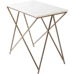 MARBLE AND MATEL SIDE TABLE - Image 4