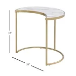 3Ps PACK NESTING TABLE IN FAUX MARBLE TOP - Image 4