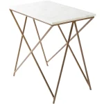 MARBLE AND MATEL SIDE TABLE - Image 7