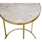 MARBLE TOP GOLD ROUND NESTING TABLE - Image 8