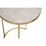 MARBLE TOP GOLD ROUND NESTING TABLE - Image 9