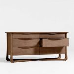 Alrik 66" Brown Oak Wood 6-Drawer Dresser - Image 5