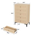 5 DRAWER RATTAN CHEST - Image 5