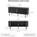 59" TAMBOUR FLUTED TV STAND - Image 7
