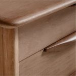 Alrik 66" Brown Oak Wood 6-Drawer Dresser - Image 8